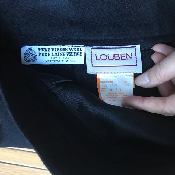 Black pencil wool skirt - Picture 3 of 7